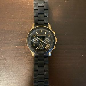 Michael Kors black and gold watch